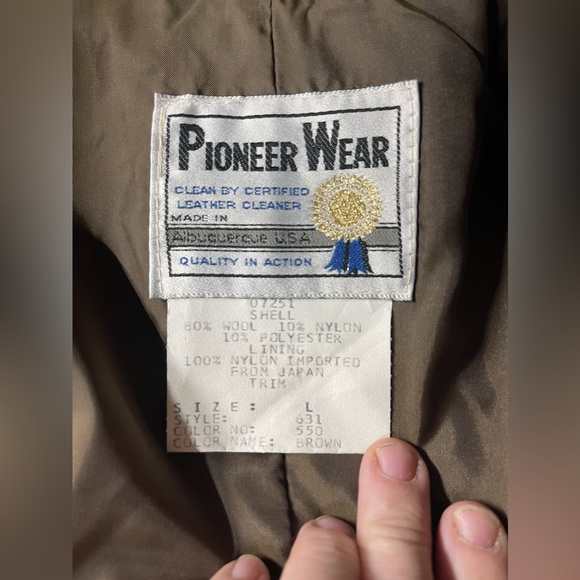 Vintage Pioneer Wear Wool and Suede Fringe Western Cape - Picture 5 of 5